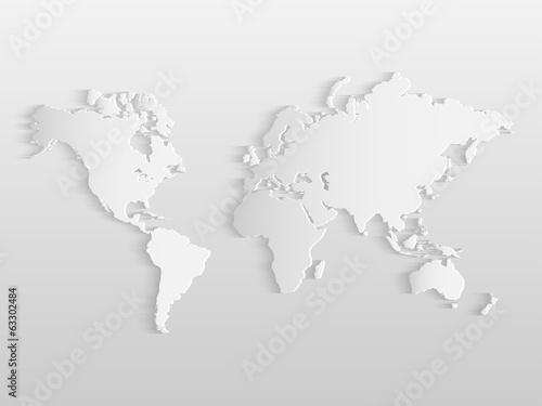 Paper World Map Illustration