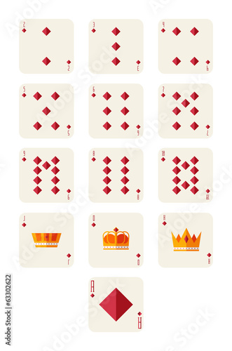 diamonds playing card set