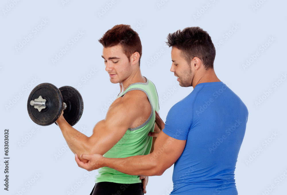 Couple of handsome muscled Couple of handsome muscled