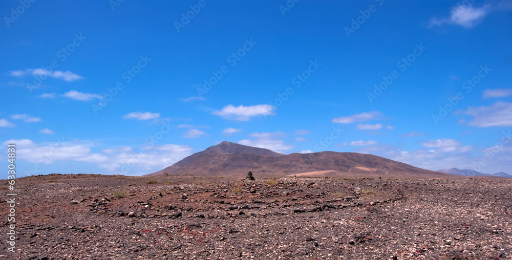 rock pile and stone circle in lanzarote