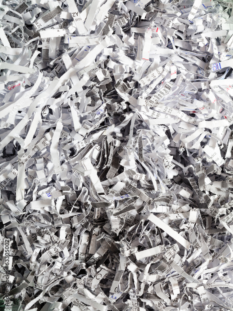Closeup of shredded paper as abstract background Closeup of shredded paper as abstract background