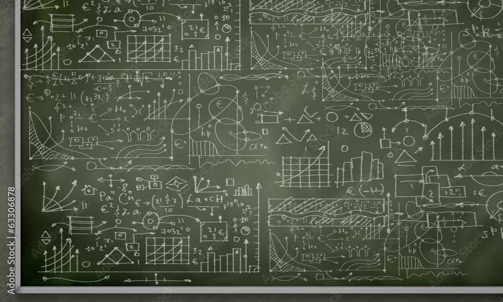 Sketch on blackboard Sketch on blackboard