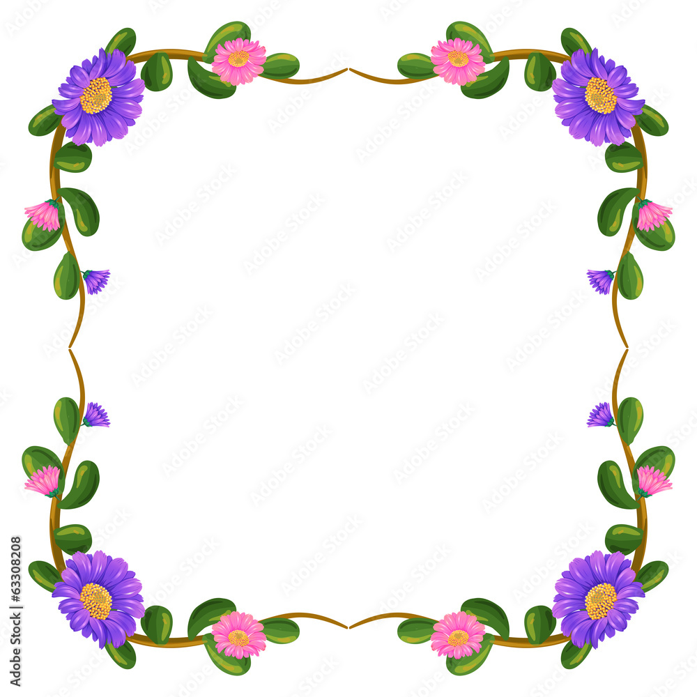 Obraz premium A floral border