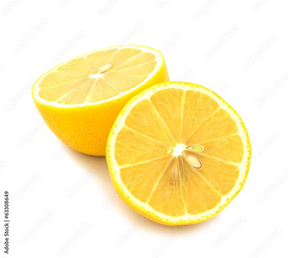 Fresh lemon isolated on white background Fresh lemon isolated on white background