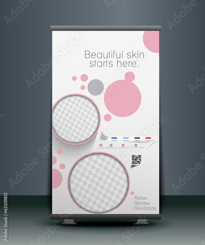 Beauty Care Salon Roll Up Banner Design