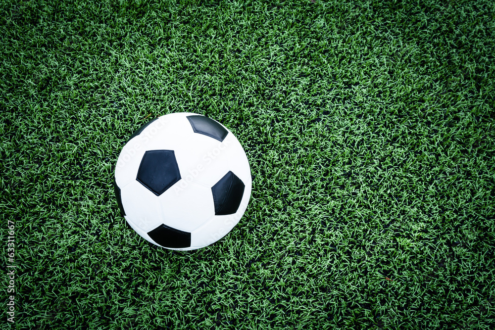 Soccer ball on soccer field Soccer ball on soccer field