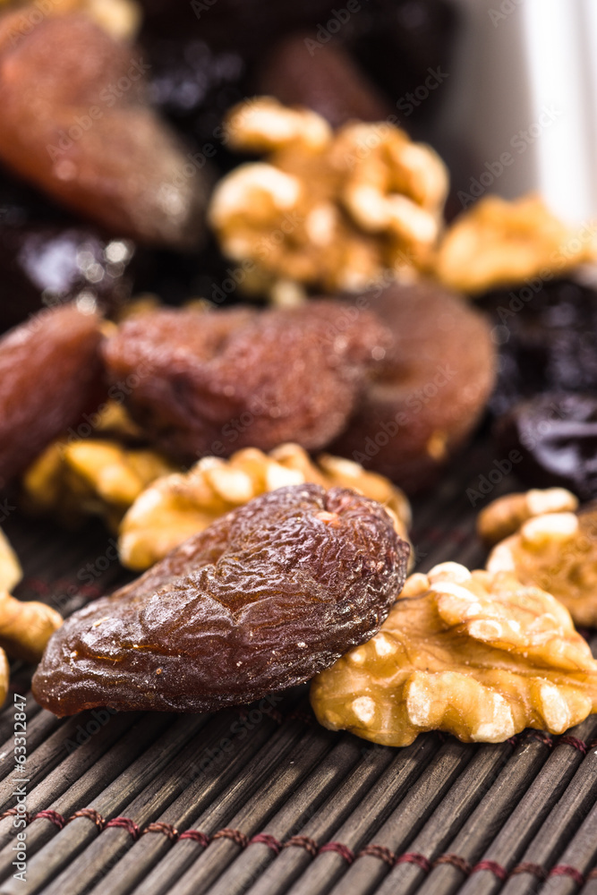 Dried apricots and plums Dried apricots and plums