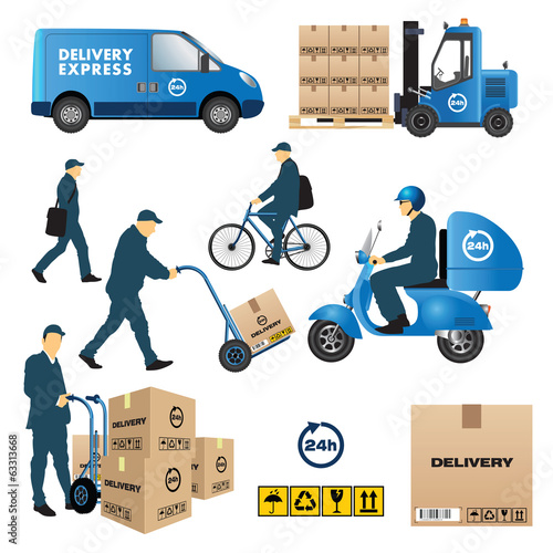 Delivery and shipment icons