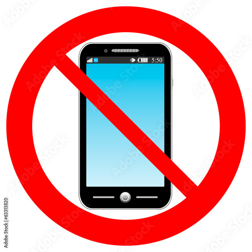 No phone vector sign