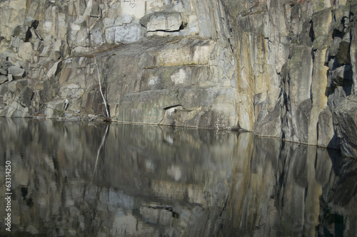 Beautiful lake at an old quarry in Sweden (stenhamra)