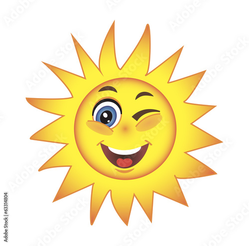 Vector Illustration of a Summer Sun