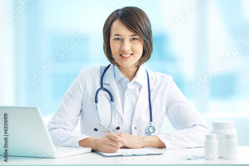 Physician at workplace