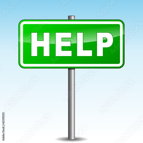 Vector help signpost