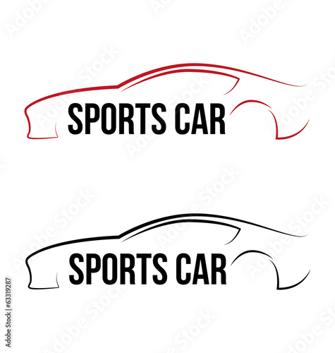 Calligraphic sport car logo