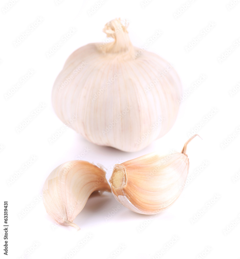 Fresh garlic whole and cloves. Fresh garlic whole and cloves.
