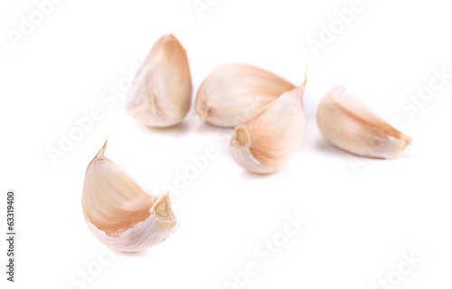 Close up of garlic cloves.
