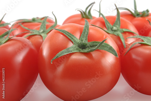 Tomato on white background