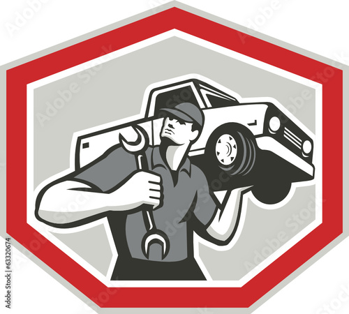 Automotive Mechanic Carrying Pick-Up Truck