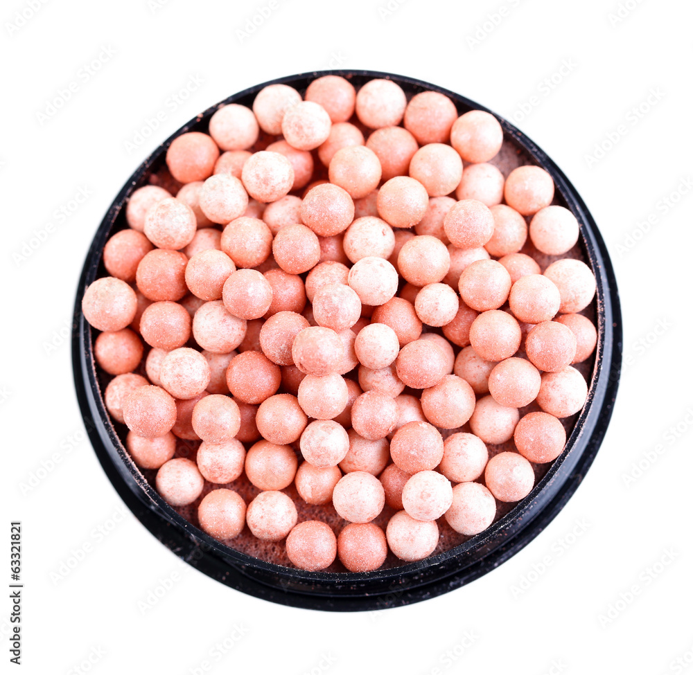 Powder balls isolated on white Powder balls isolated on white
