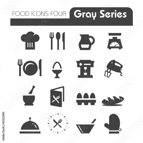 Food Icons Gray Series Four