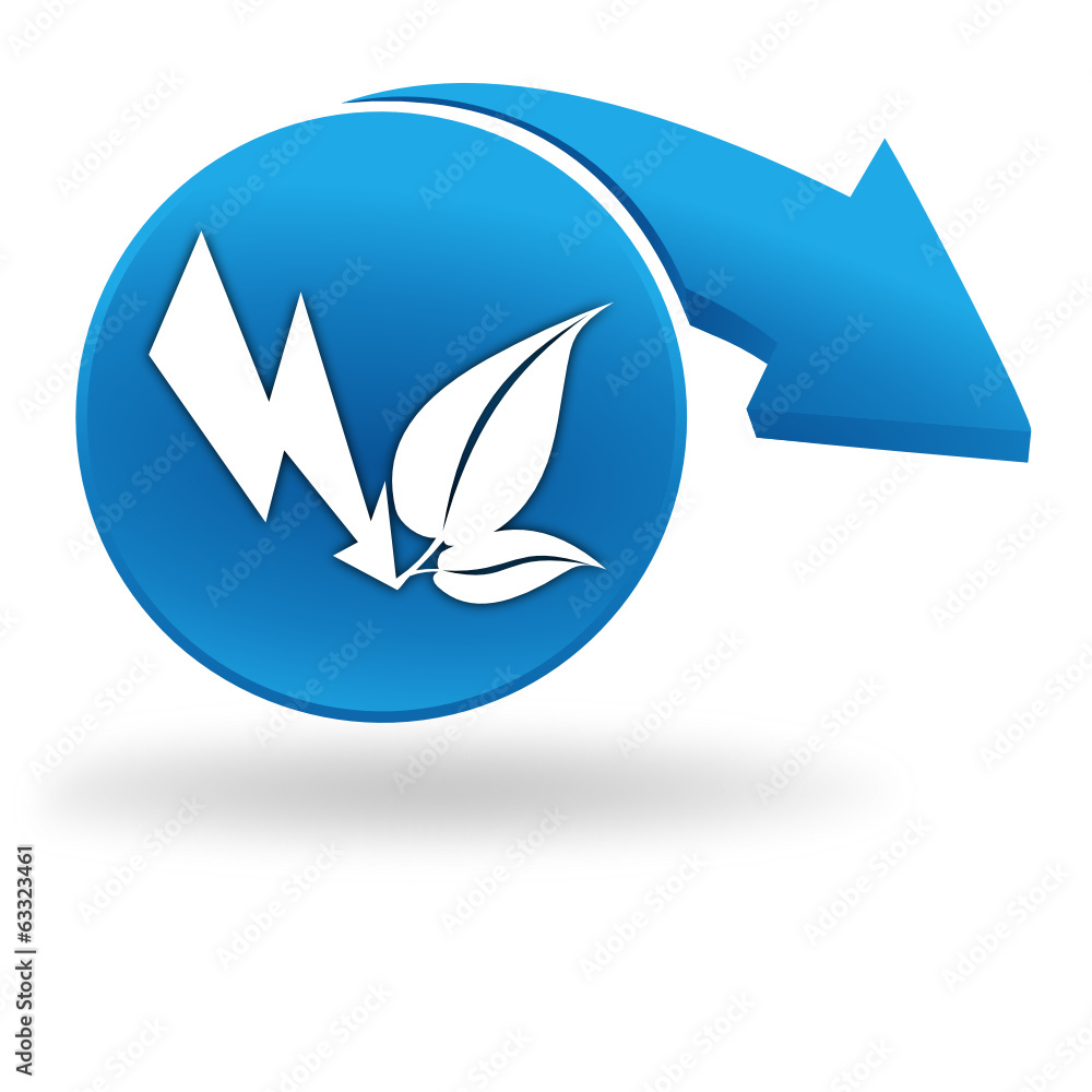 énergie propre sur bouton bleu énergie propre sur bouton bleu