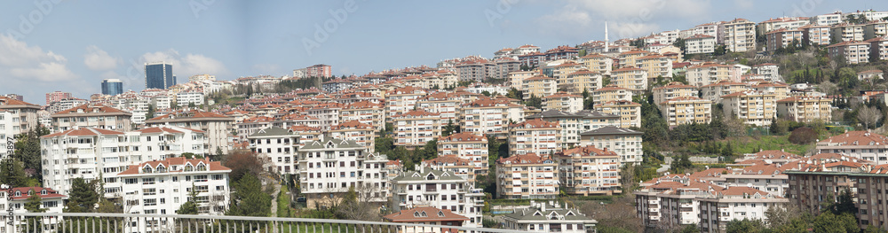 Panoramic view of urban housing district