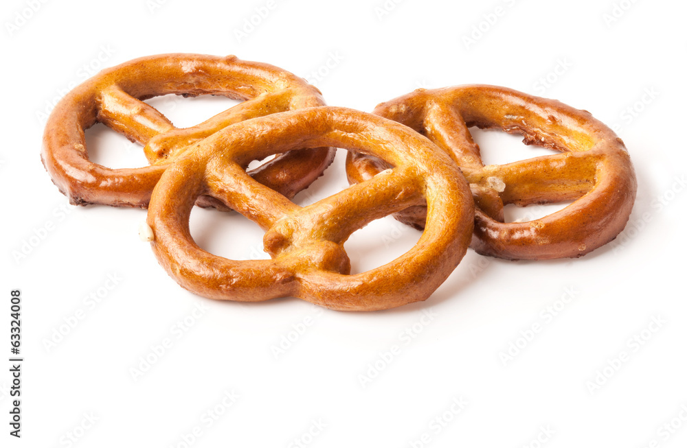 Pretzels isolated on white Pretzels isolated on white