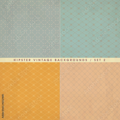 Hipster vintage retro backgrounds set