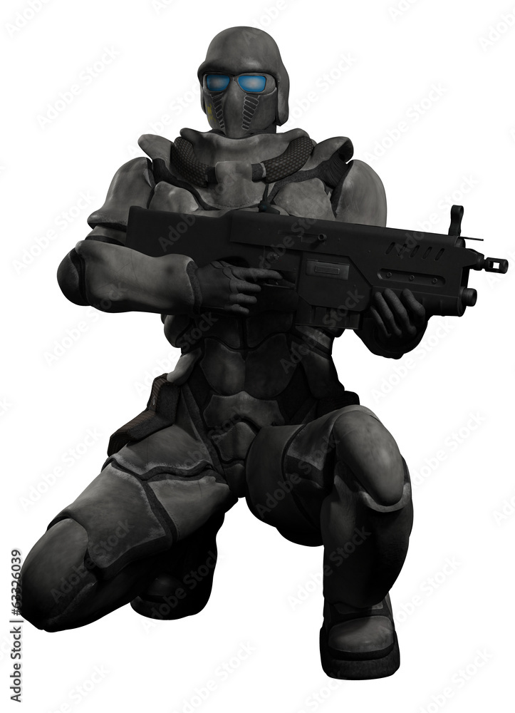 Space Marine Trooper Crouching Space Marine Trooper Crouching