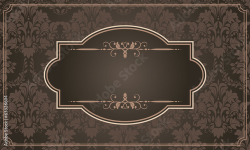 invitation with victorian ornaments and vintage frame