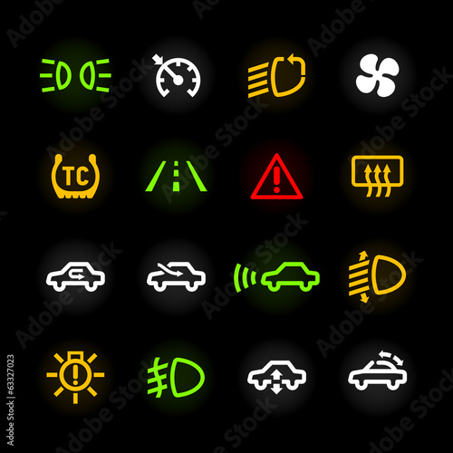 Car dashboard lights