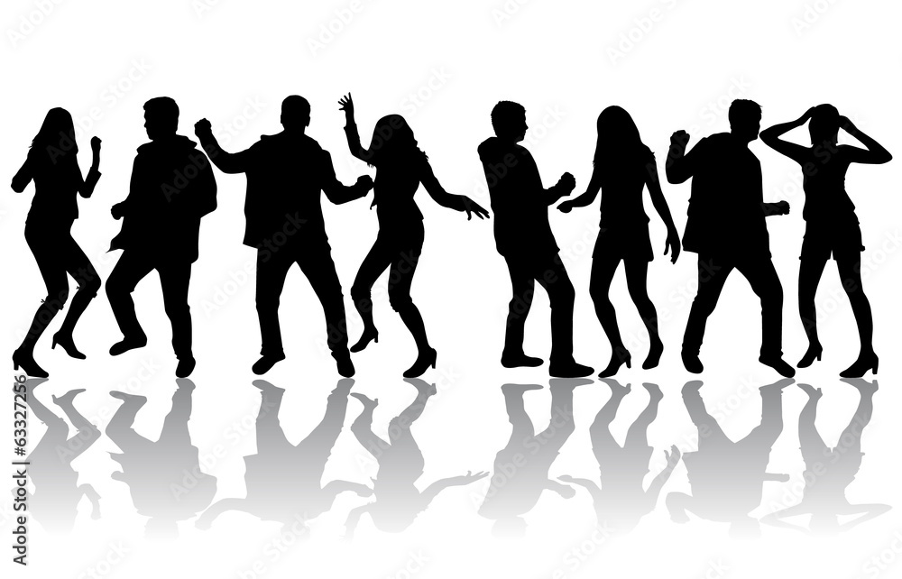 Fototapeta premium Dancing silhouettes