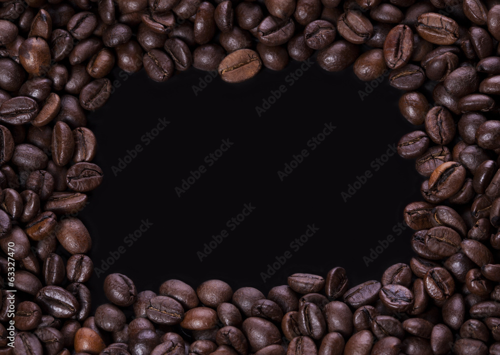 Coffee beans frame Coffee beans frame
