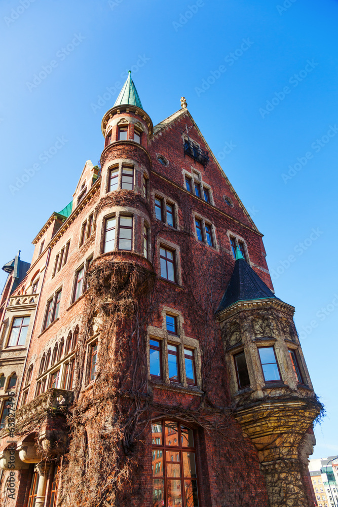 historisches Haus in der berühmten Hamburger Speicherstadt