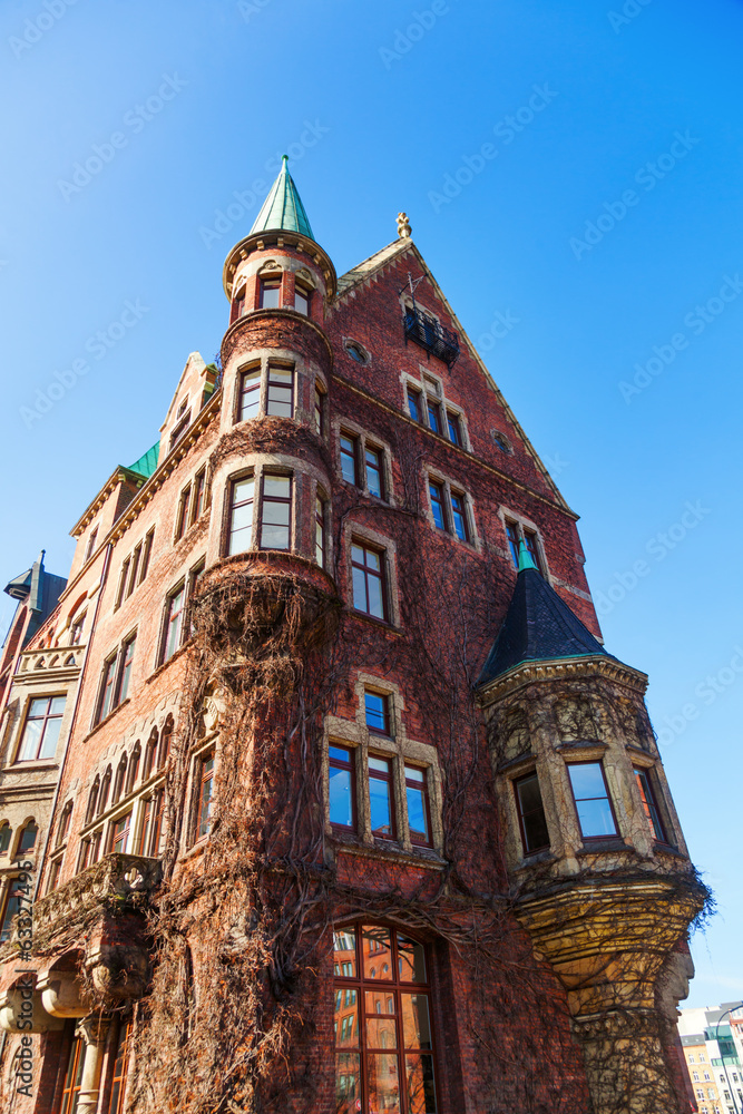 Obraz premium historisches Haus in der berühmten Hamburger Speicherstadt