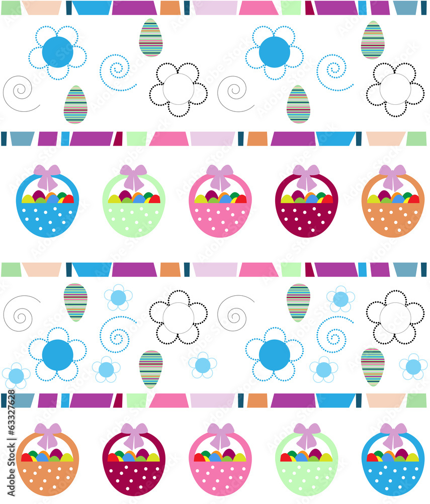 Fototapeta premium Easter background with eggs