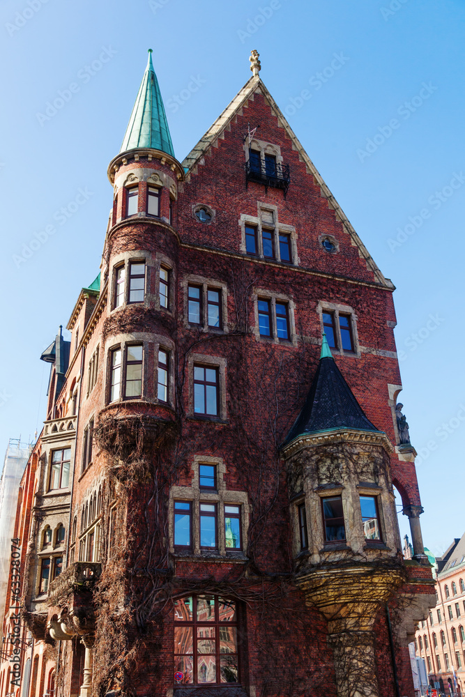 historisches Gebäude in der Speicherstadt von Hamburg