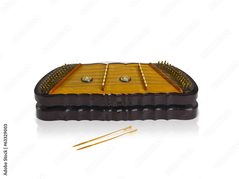 Thai wooden dulcimer musics string instruments Stock Photo Adobe Stock
