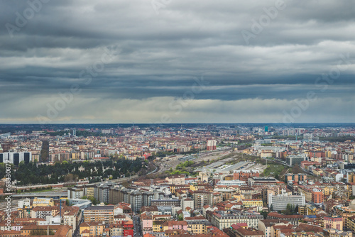 Fototapeta Naklejka Na Ścianę i Meble -  skyline urban city high view