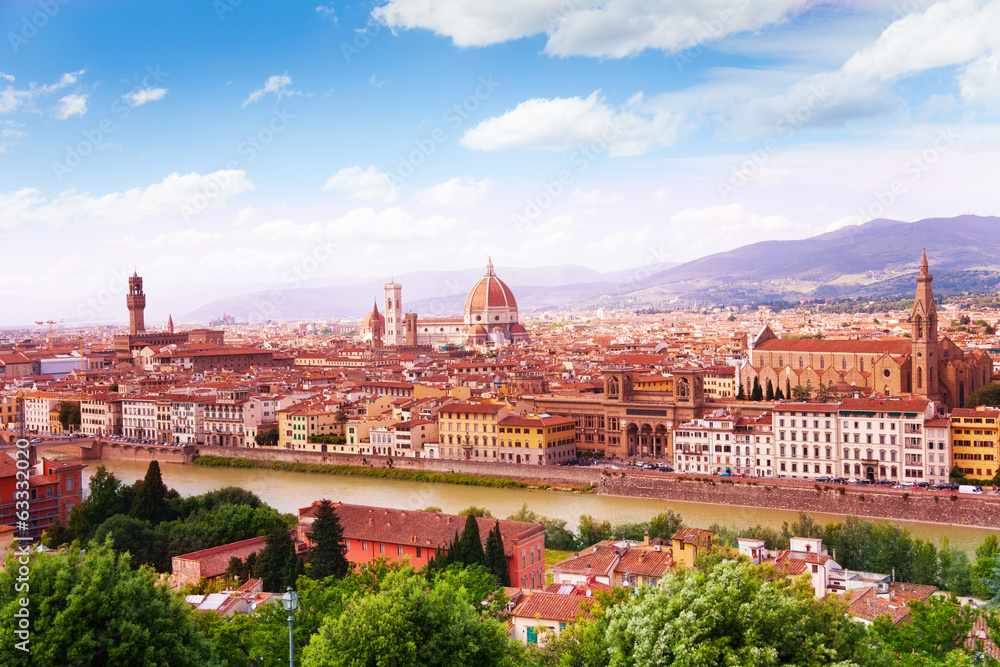 River, towers and cathedrals of Florence