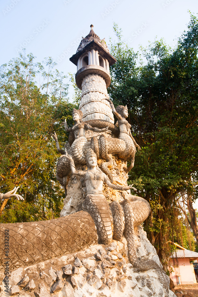 Ancient architecture  (Buddha park) in  Thailand