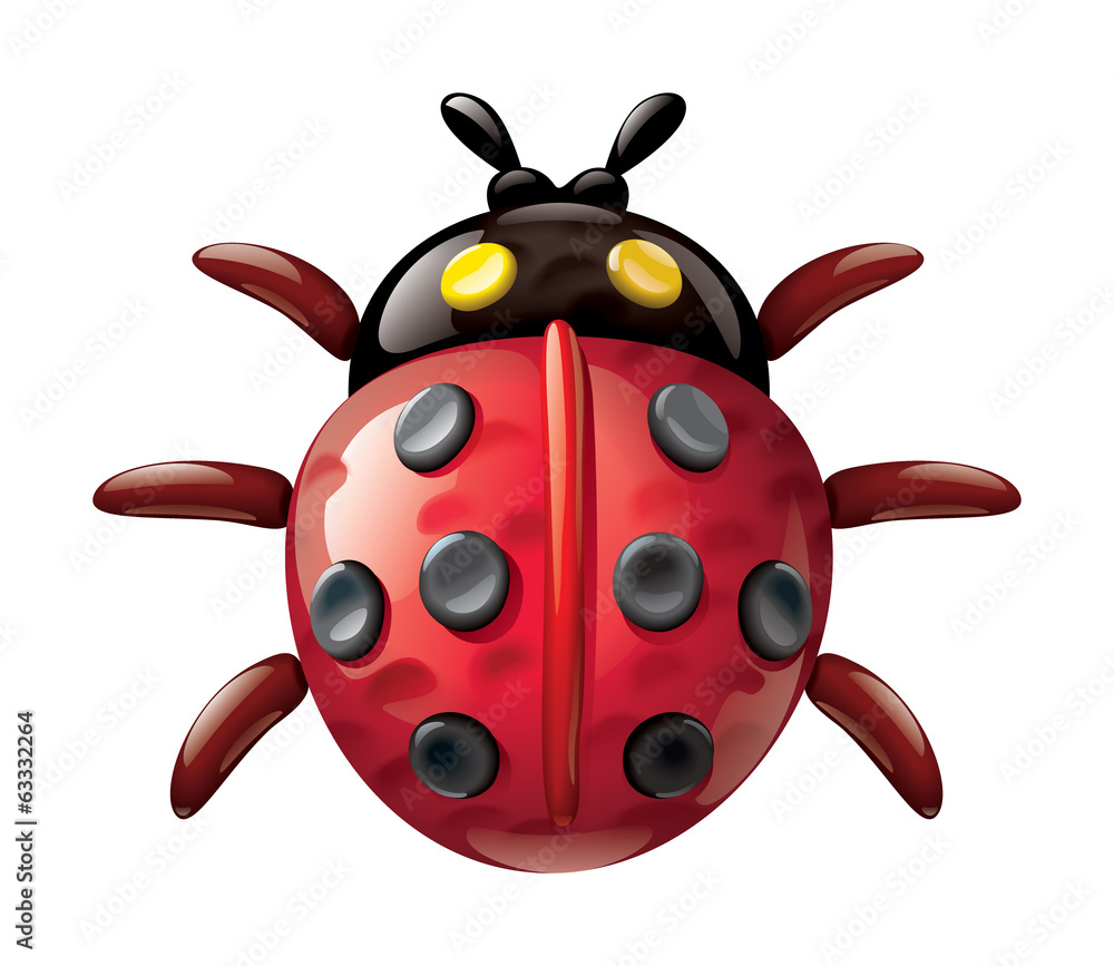 Obraz premium Plasticine ladybug