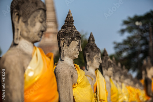 Buddha Status at Wat Yai Chaimongkol  Ayutthaya