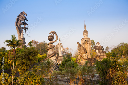 Ancient architecture  (Buddha park) in  Thailand