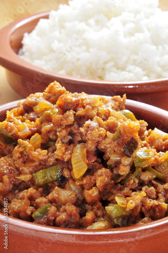 picadillo, traditional dish in many latin american countries, wi