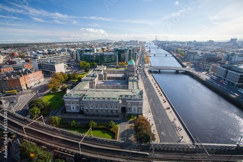 Obraz na płótnie Dublin Skyline w salonie