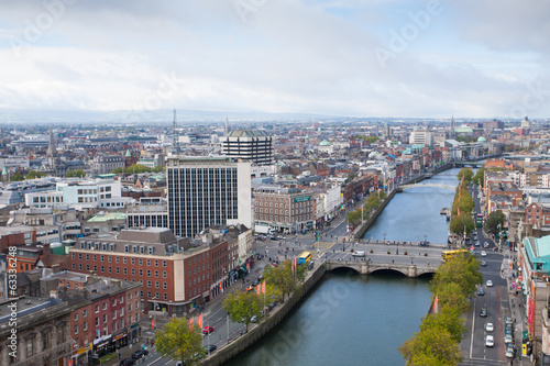Obraz na płótnie Dublin Skyline w salonie