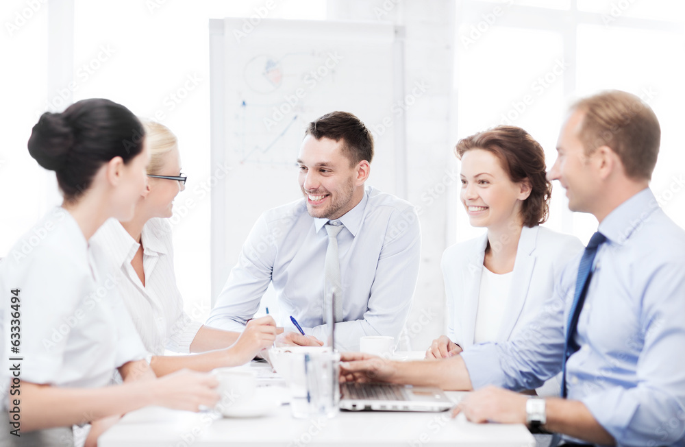 business team having meeting in office