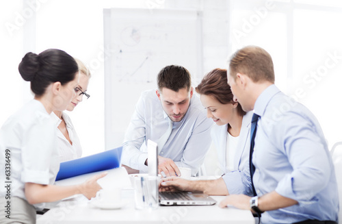 business team having meeting in office