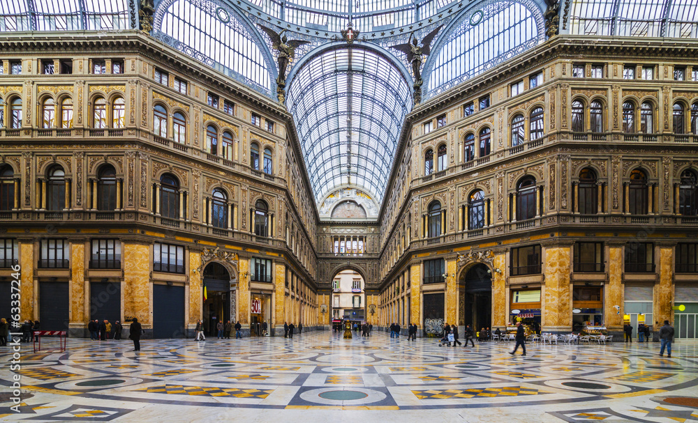 Naklejka premium Naples - Inside The Principe Umberto I Gallery